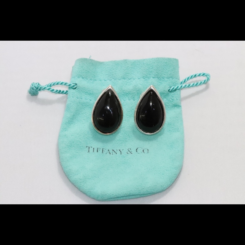 Tiffany & Co. Sterling Silver Black Onyx Earrings